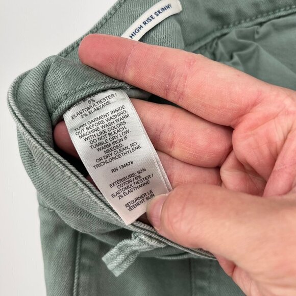 Vinyard Vines Jamie High-Rise Garment-Dyed Jeans Size 35 Green Stretch Coastal - Picture 8 of 14